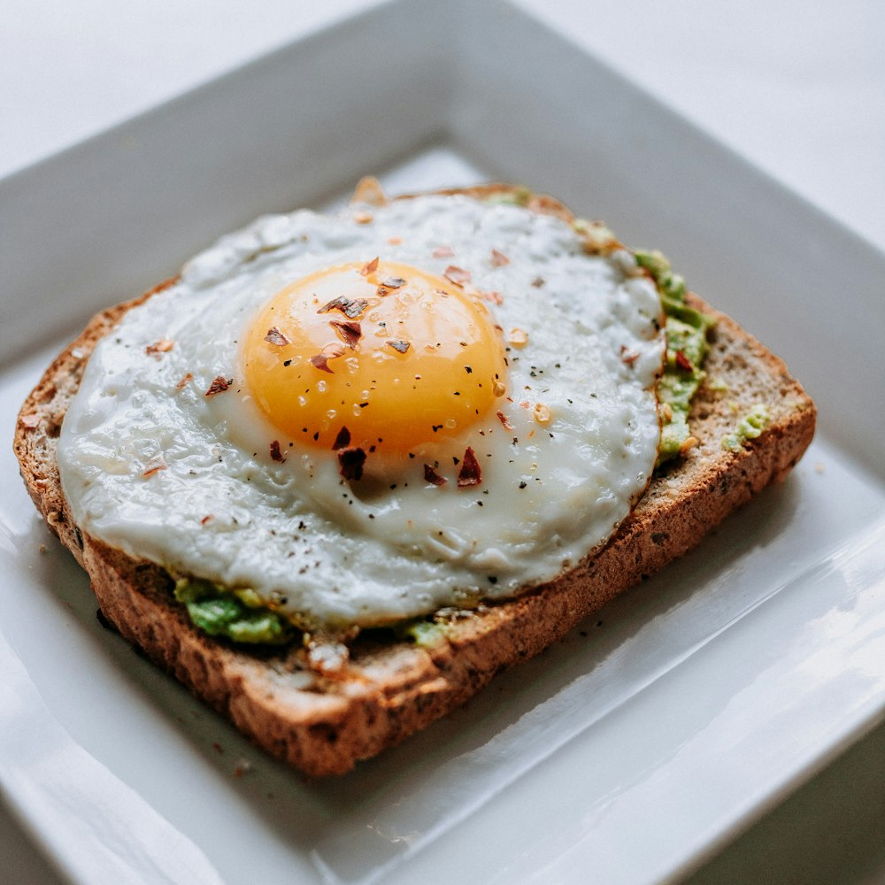 Classic hot breakfast plate with eggs and bacon